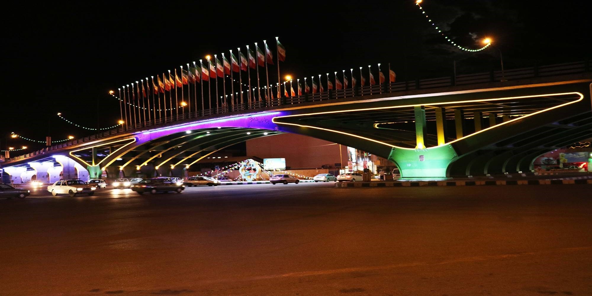 نورپردازی مفهومی و سیستمی پل شهید شاطری - سمنان